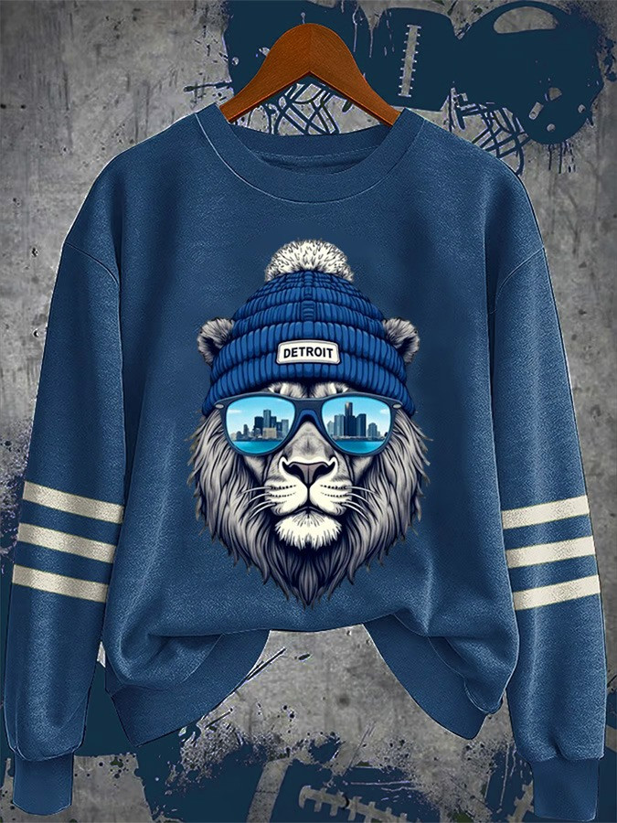 Detroit Lions Sweatshirt Game Day Football Best Gifts For Detroit Lions Fans For Her-1