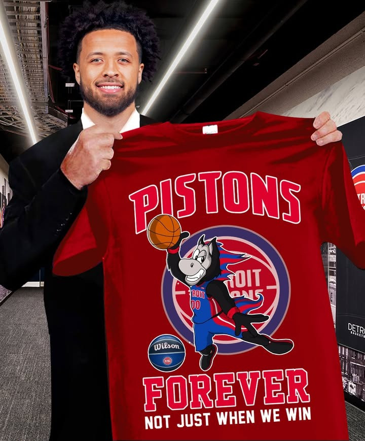 Detroit Pistons Forever T-Shirt Not Just When We Win Basketball Gifts For Pistons Fans-1
