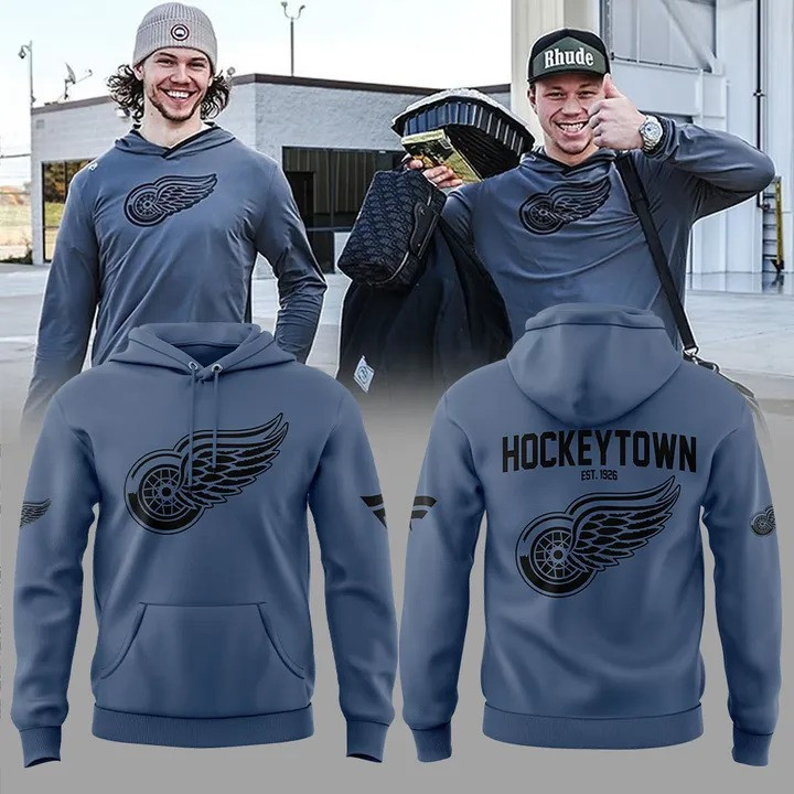 Detroit Red Wings Hockeytown EST 1926 Hoodie NHL Gifts For Hockey Fans-1