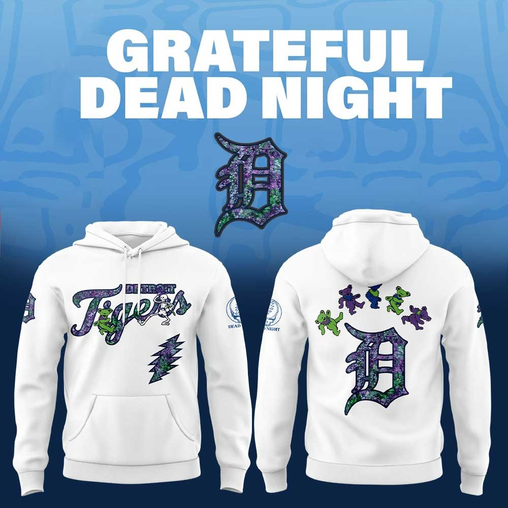 Detroit Tigers Grateful Dead Night Hoodie Unique Fan Merch Detroit Tigers Gifts For Him-1