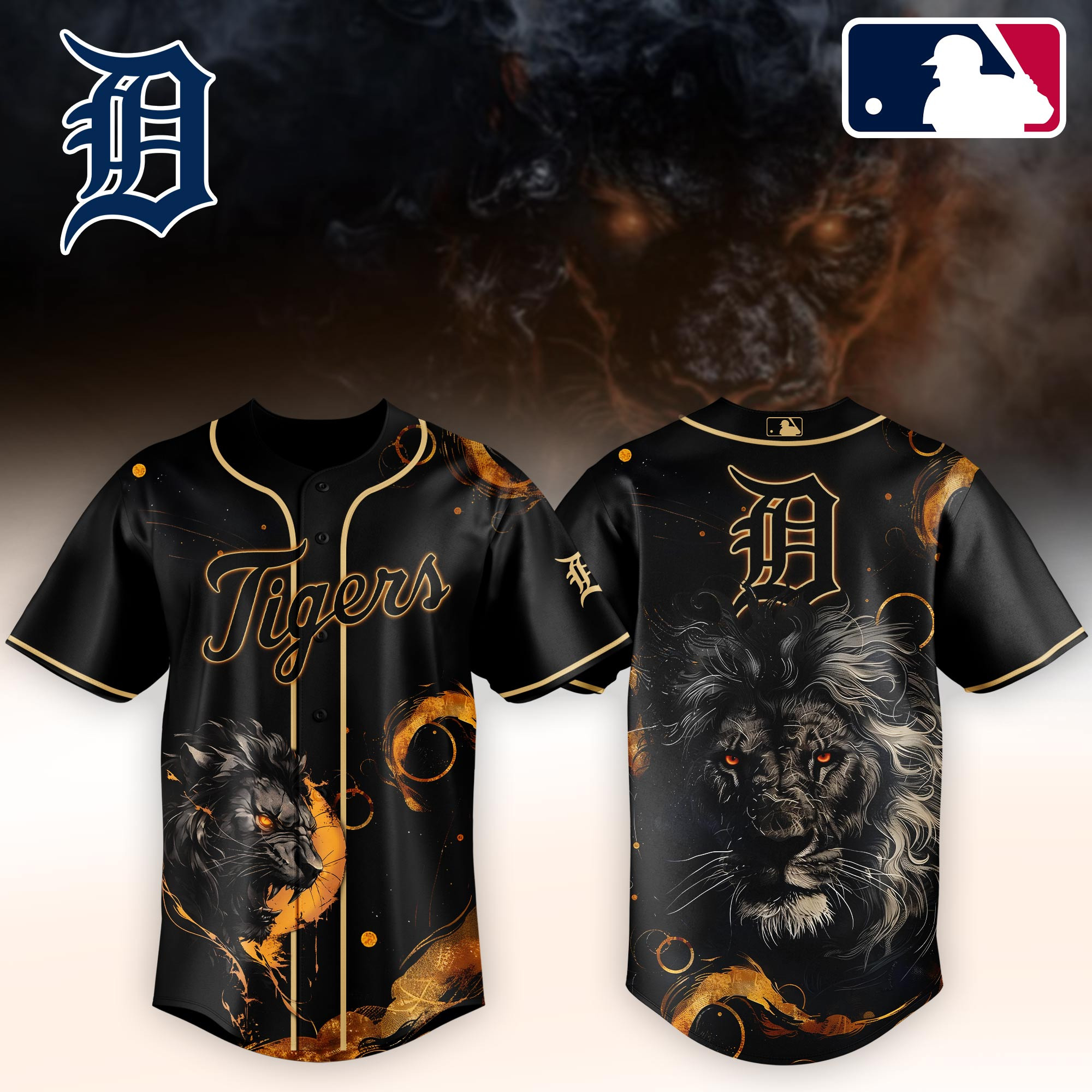 Detroit Tigers Mlb X Lion Baseball Jersey For Fans-1