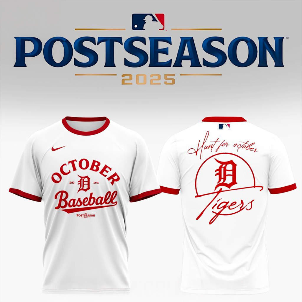 Detroit Tigers Postseason Hunt 2025 T-Shirt Detroit Tigers Merch Gift For Him-1
