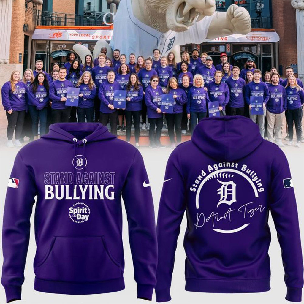 Detroit Tigers Spirit Day 2025 Stand Against Bullying Hoodie Tigers Merch Xmas Gifts For Him-1 Detroit Tigers Spirit Day 2025 Stand Against Bullying Hoodie Tigers Merch Xmas Gifts For Him-1