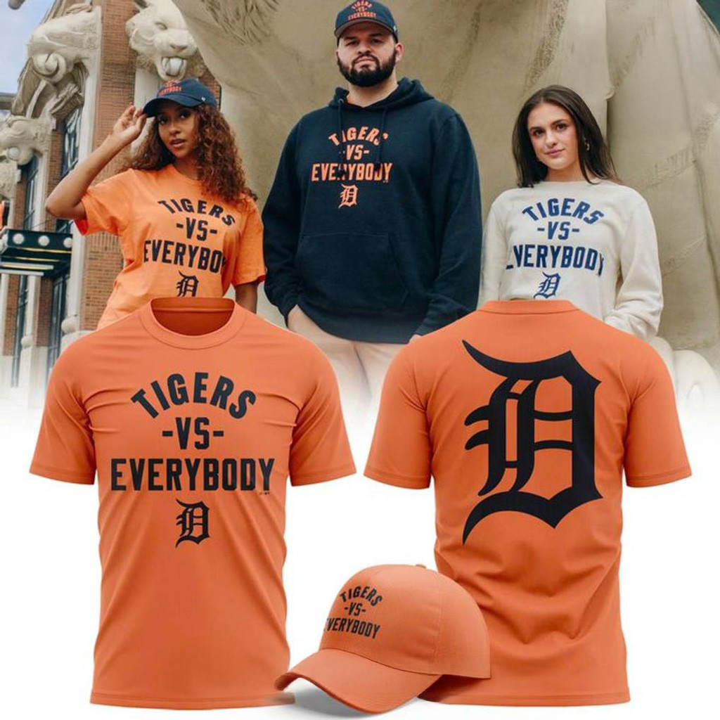 Detroit Tigers vs Everybody Special T-Shirt Tigers Merch Gifts For Baseball Fans-1