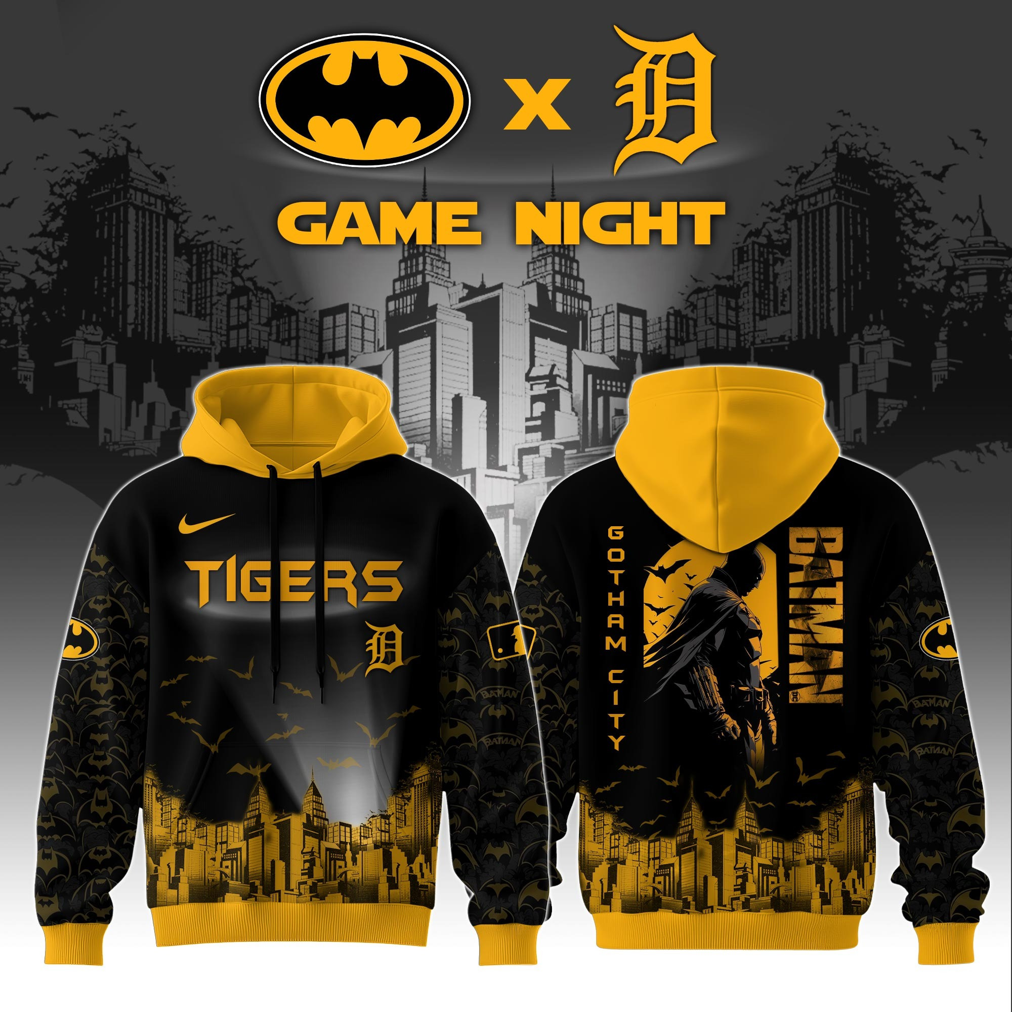Detroit Tigers x DC Batman Game Night Hoodie Best Gifts For Baseball Fans For Him Dad-1 Detroit Tigers x DC Batman Game Night Hoodie Best Gifts For Baseball Fans For Him Dad-1