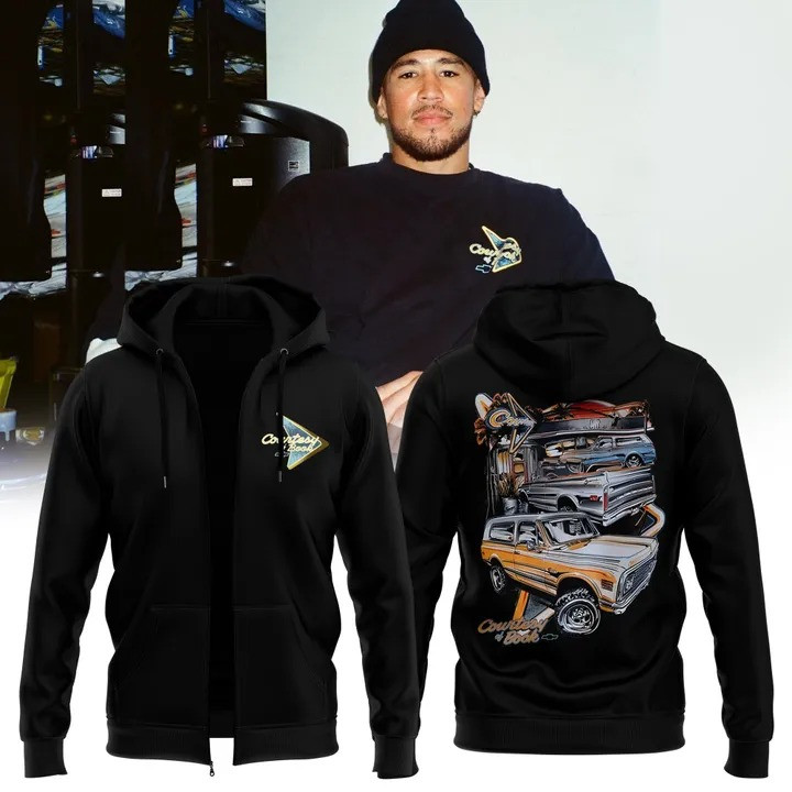 Devin Booker X Chevrolet Zip Hoodie Nike Chevrolet Max90 Merch Apparel Gifts For Fans-1
