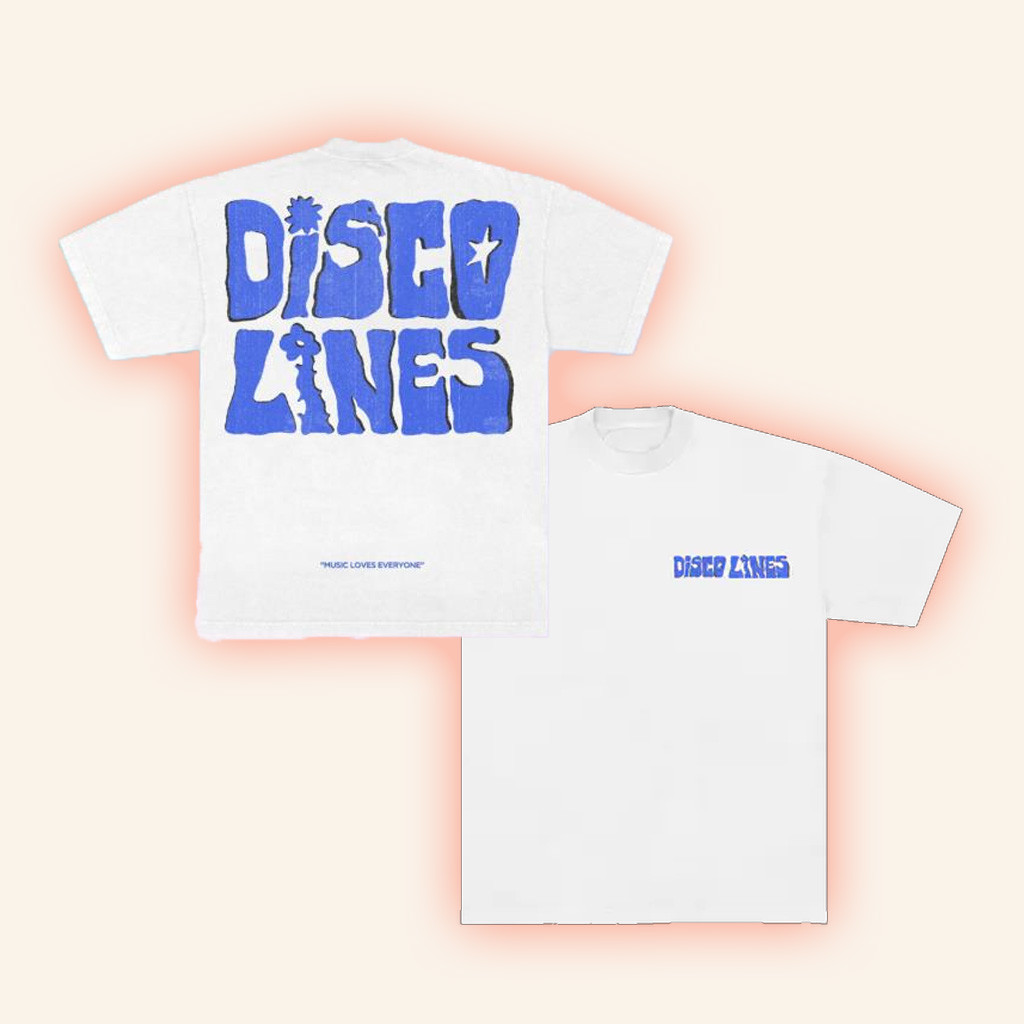 Disco Disco Disco Merch Disco Lines Stacked White T-Shirt Gift For Fans-1