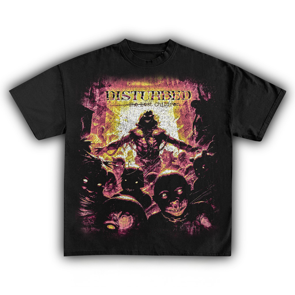 Disturbed Lost Children T-Shirt Black Fan Merch Christmas Present Ideas-1