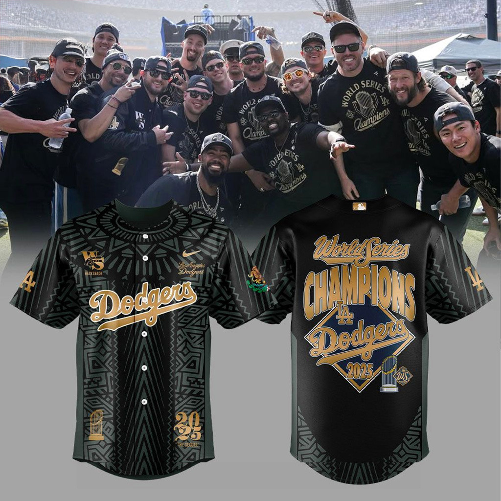 Dodgers 2025 World Series Champions Mexican Heritage Theme Jersey Dodgers Merch Fans Gifts-1