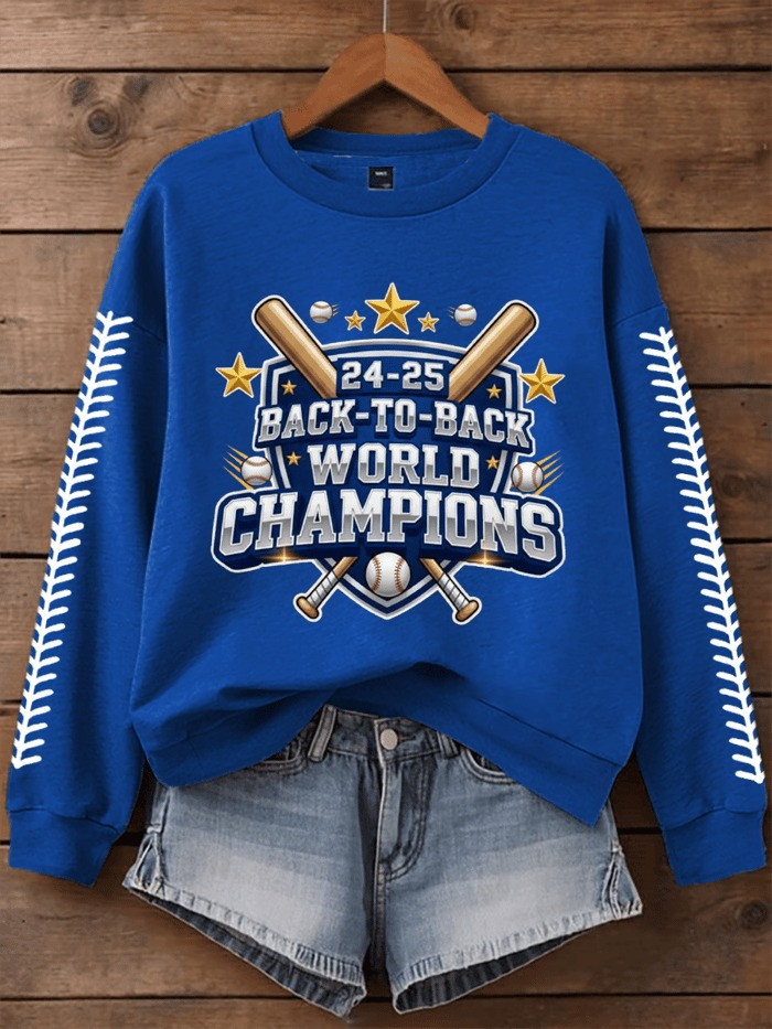 Dodgers Back 2 Back World Series Champions 2025 Sweatshirt Dodgers Championship Merch-1