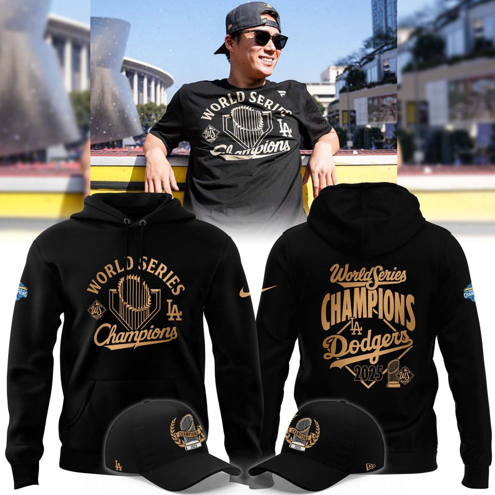 Dodgers Back To Back Hoodie And Hat 2025 World Series Champion LA Dodgers Merch For Fan-1
