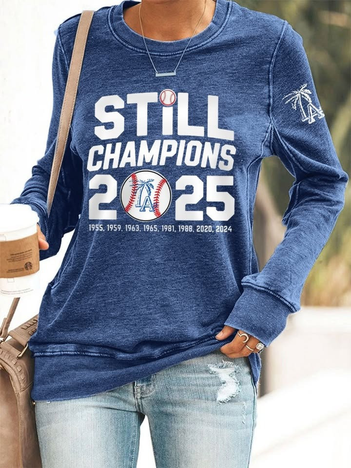 Dodgers Back To Back Sweatshirt Still Champions 2025 Merch Present For Fans-1