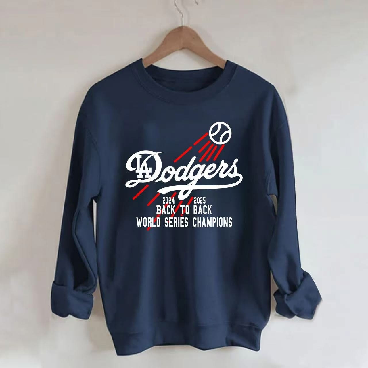 Dodgers Back To Back Sweatshirt World Series Champions 2024 2025 Present For Fan-1