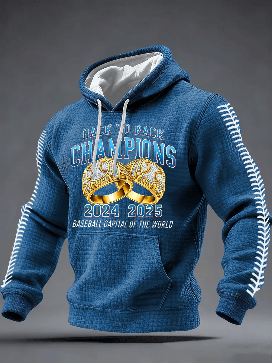 Dodgers Back To Back World Series Champions 2025 Hoodie Men's Dodgers Championship Merch-1