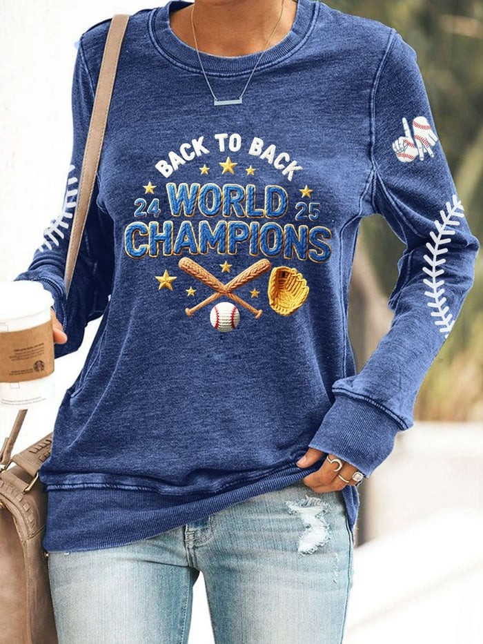 Dodgers Back To Back World Series Champions 2025 Sweatshirt Dodgers Championship Fan Gear-1