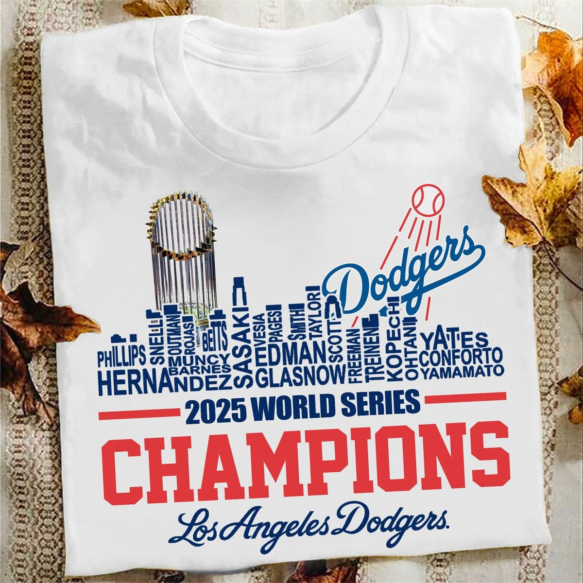 Dodgers Back To Back World Series Champions 2025 T-Shirt Dodgers Fan Gifts For Him Her-1