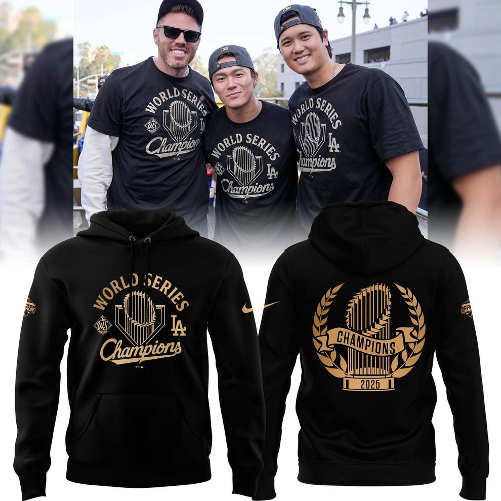 Dodgers Back To Back World Series Champs Hoodie World Series Champions 2025 Gift For Fans-1