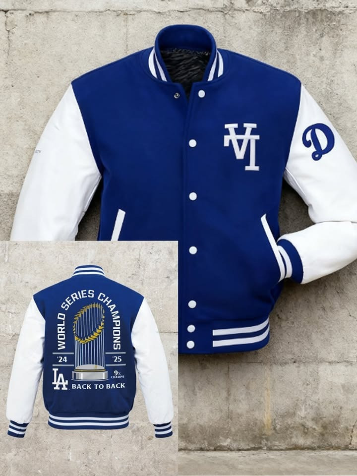 Dodgers World Series Bomber Jacket LA World Series Champions Back To Back Ideas For Fan-1