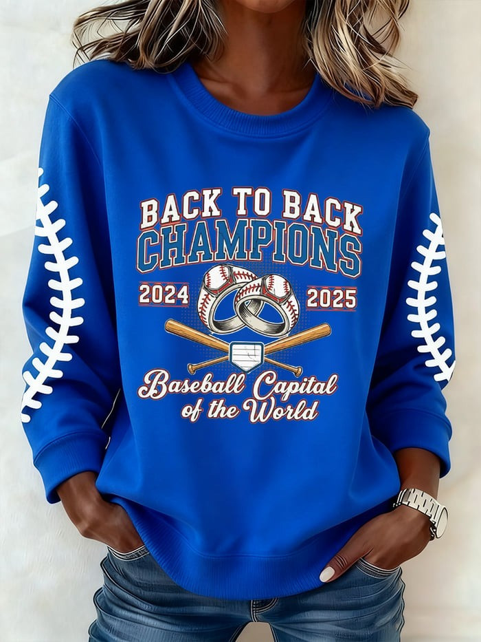 Dodgers World Series Champions 2025 Sweatshirt Dodgers Back To Back Champions Fan Merch-1