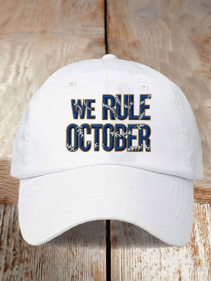 Dodgers World Series Champions 2025 We Rule October Hat Cool Dodgers Championship Merch-1