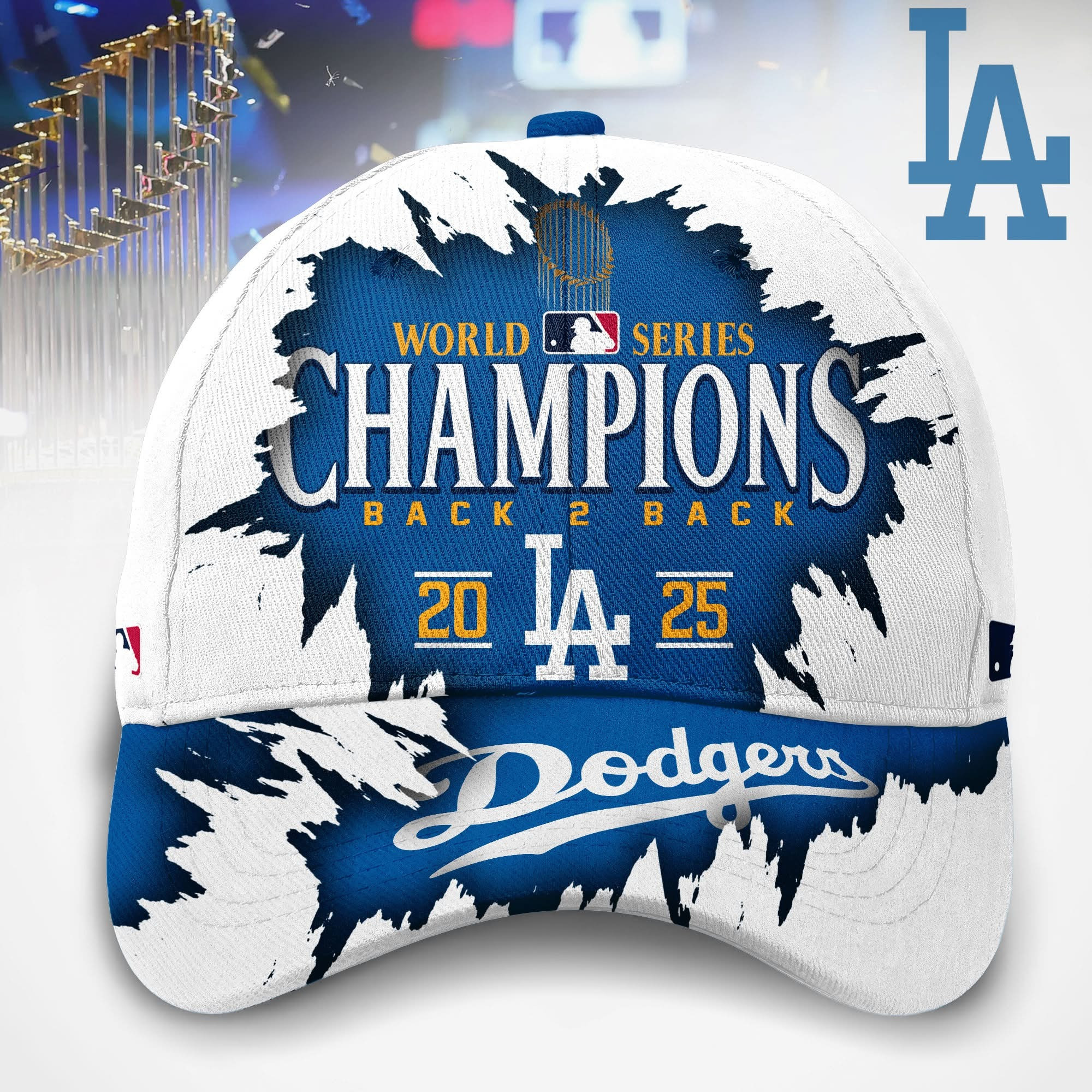 Dodgers World Series Champions Hat LA Dodgers 20 25 Back 2 Back Baseball Cap Merch For Fan-1