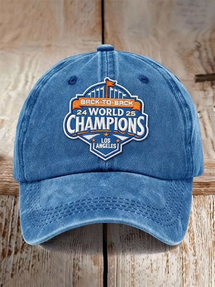 Dodgers World Series Hat Back To Back World Champions Los Angeles Ball Cap Gifts For Fan-1