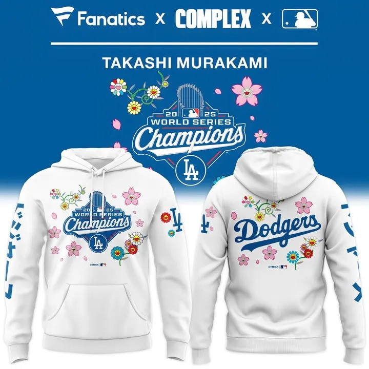 Dodgers World Series Hoodie Takashi Murakami 2025 World Series Champions Fans Gift Ideas-1