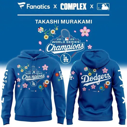 Dodgers World Series Hoodie Takashi Murakami 2025 World Series Champions Gifts For Fan-1
