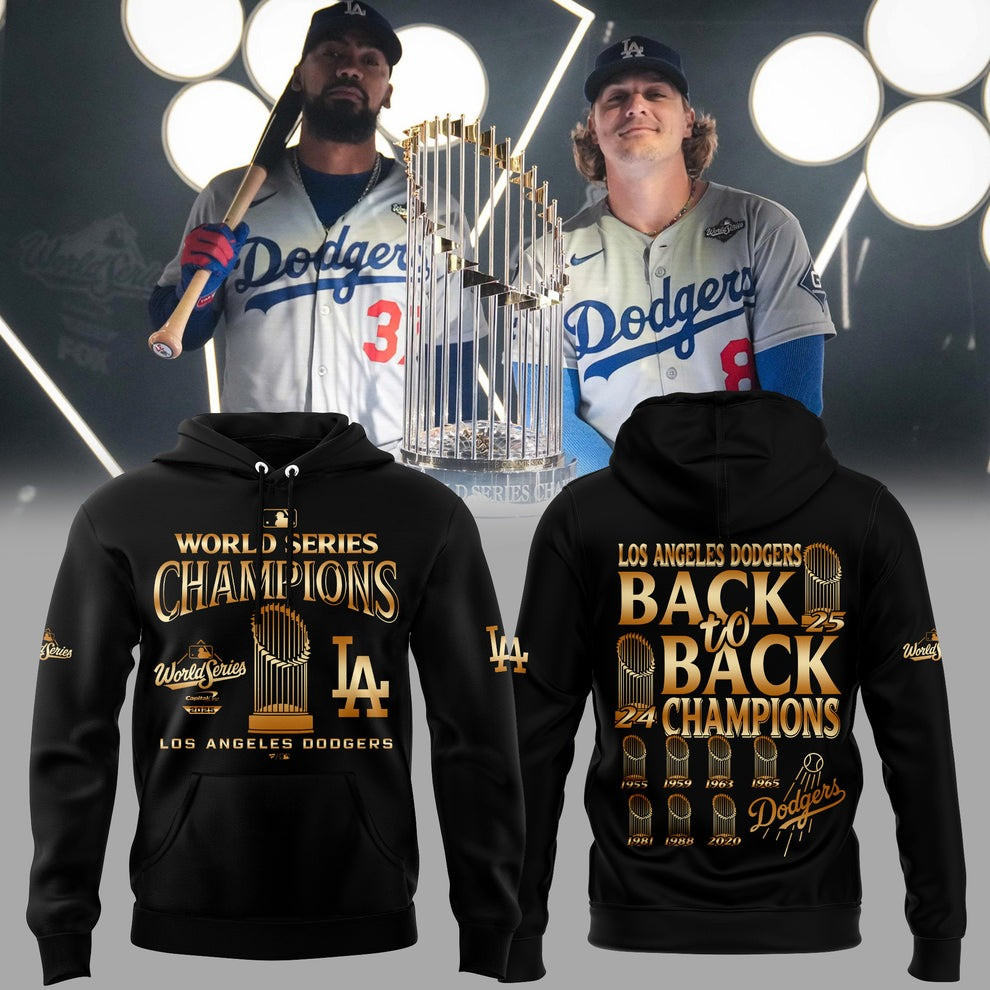 Dodgers World Series Hoodie World Series Los Angeles Dodgers Back To Back Champion Gift Idea-1