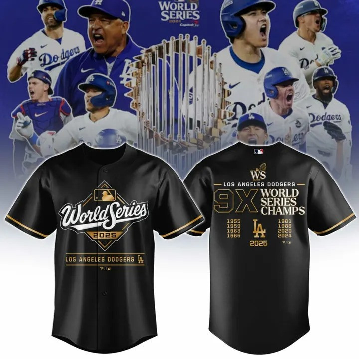 Dodgers World Series Jersey Los Angeles Dodgers 9X World Series Champs 2025 Gift For Fan-1 Dodgers World Series Jersey Los Angeles Dodgers 9X World Series Champs 2025 Gift For Fan-1