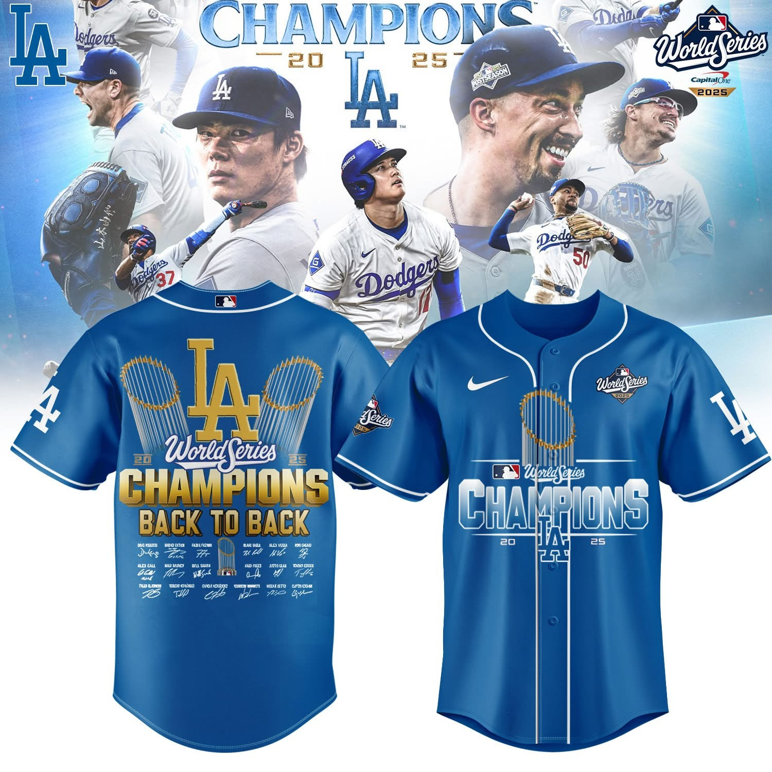 Dodgers World Series Merch Jersey LA World Series Champions Back To Back Shirt Idea For Fan-1 Dodgers World Series Merch Jersey LA World Series Champions Back To Back Shirt Idea For Fan-1