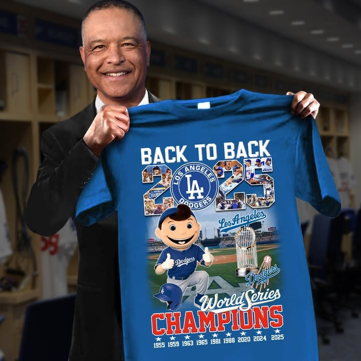 Dodgers World Series T-Shirt Back To Back 2025 LA World Series Champion Items Ideas For Fan-1