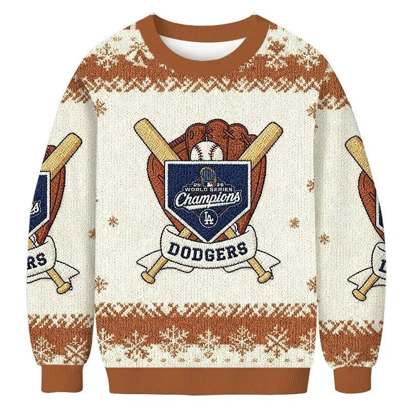 Dodgers World Series Ugly Christmas Sweater LA Dodgers World Series Fans Merch-1