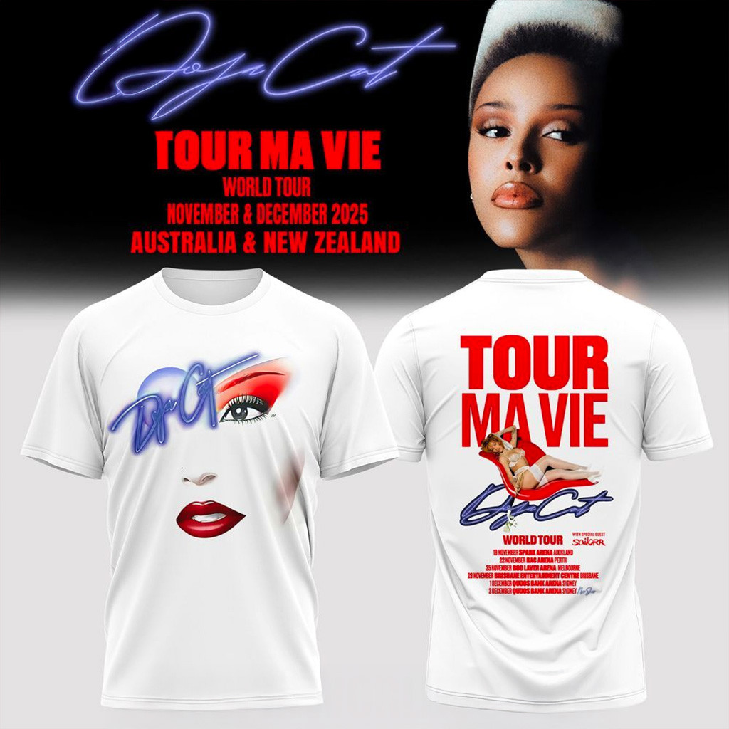 Doja Cat Tour Ma Vie AUS And NZ Tour 2025 Jersey Fan Merch Xmas Gifts For Sister-1