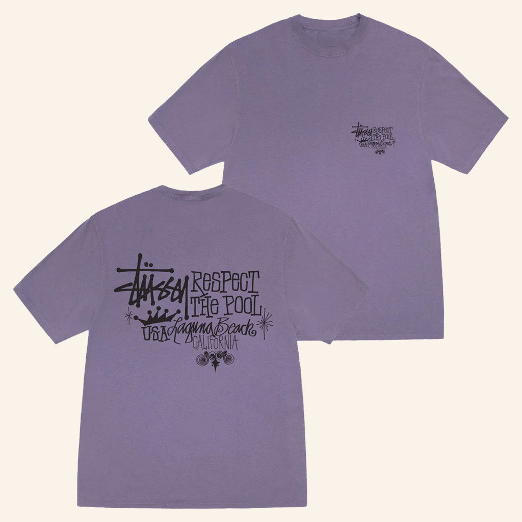 Dover Street Market Merch StÃ¼ssy Respect The Pool Pigment Dyed T-Shirt Gifts For Wife-1
