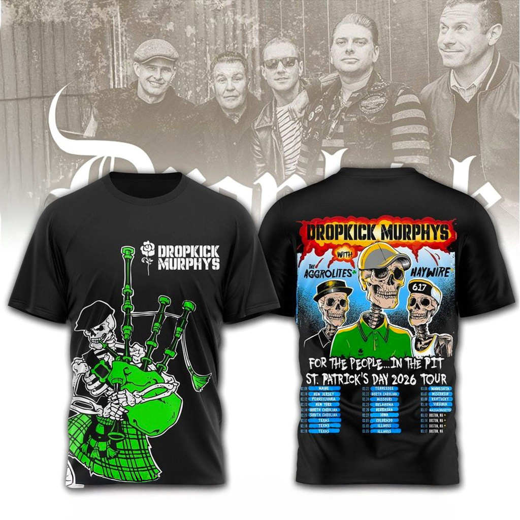 Dropkick Murphys 2026 Tour T-Shirt Murphys Merch Christmas Gift Ideas For Dad-1