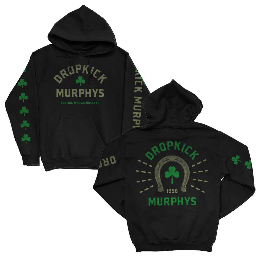 Dropkick Murphys Merch Dropkick Murphys Lucky Horseshoe Hoodie Gifts For Rock Band Fans-1