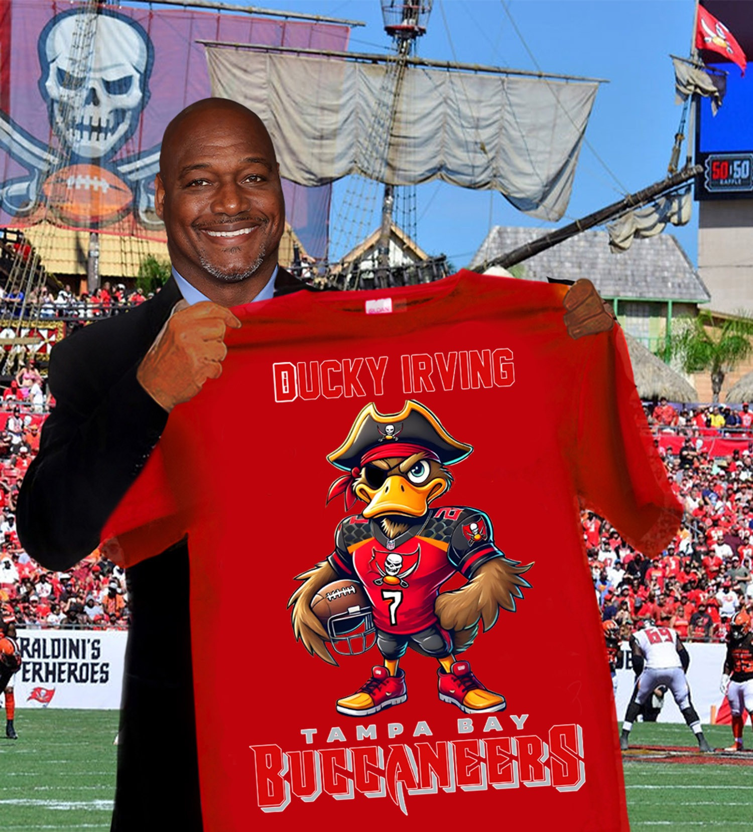 Ducky Irving Tampa Bay Buccaneers T-Shirt Unique Tampa Bay Buccaneers Gifts For Fans-1 Ducky Irving Tampa Bay Buccaneers T-Shirt Unique Tampa Bay Buccaneers Gifts For Fans-1