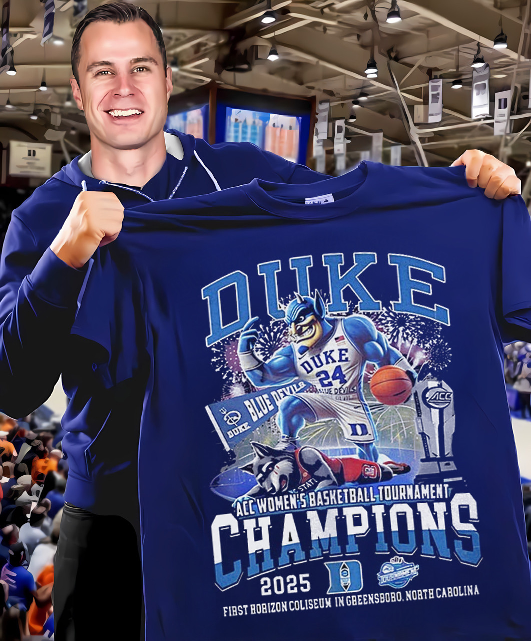 Duke ACC Women's Basketball Tournament Champions 2025 Shirt Blue Devils Duke Fan Gifts-1