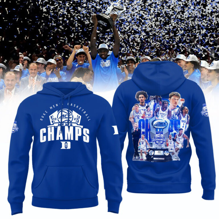 Duke Acc Championship 2025 Hoodie Men's Basketball ACC Champions Merch Clothing For Fans-1
