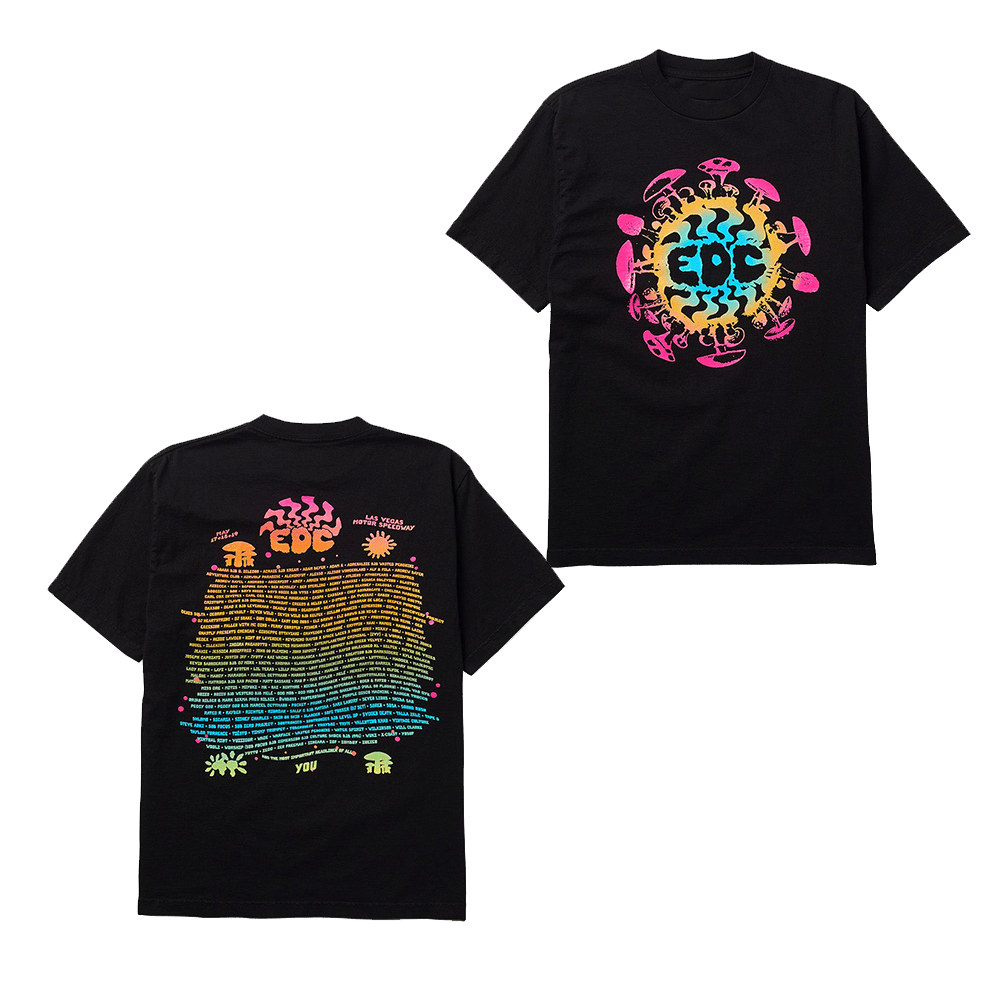 EDC Merch EDC Gradient Waves T-Shirt Gifts For Fans Father's Day Gift for Husband Gifts For Him-1