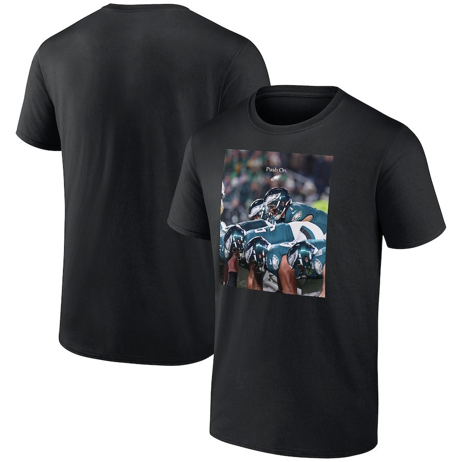 Eagles Push On T-Shirt Men's Philadelphia Eagles Fan Merch Gift Ideas-1
