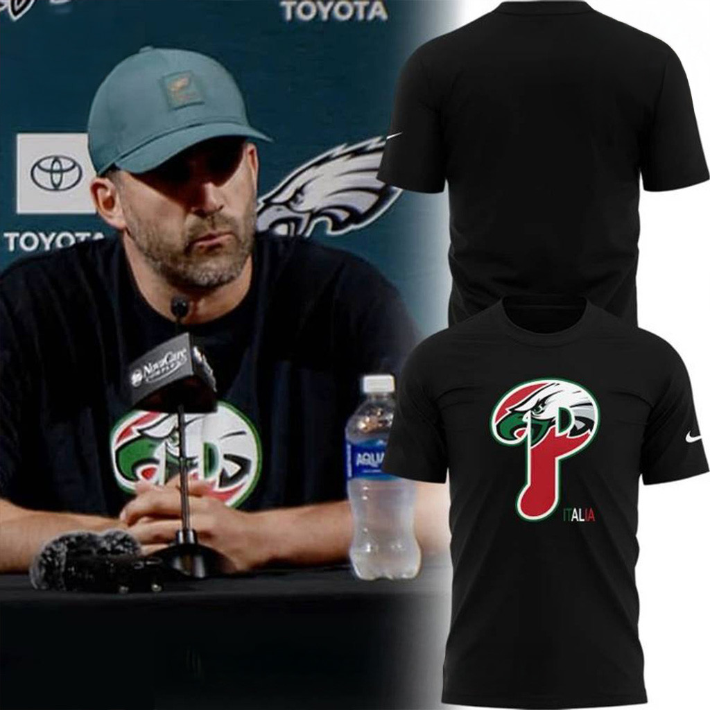 Eagles x Phillies Special Black T-Shirt Fan Merch Christmas Gift Ideas For Boyfriend-1