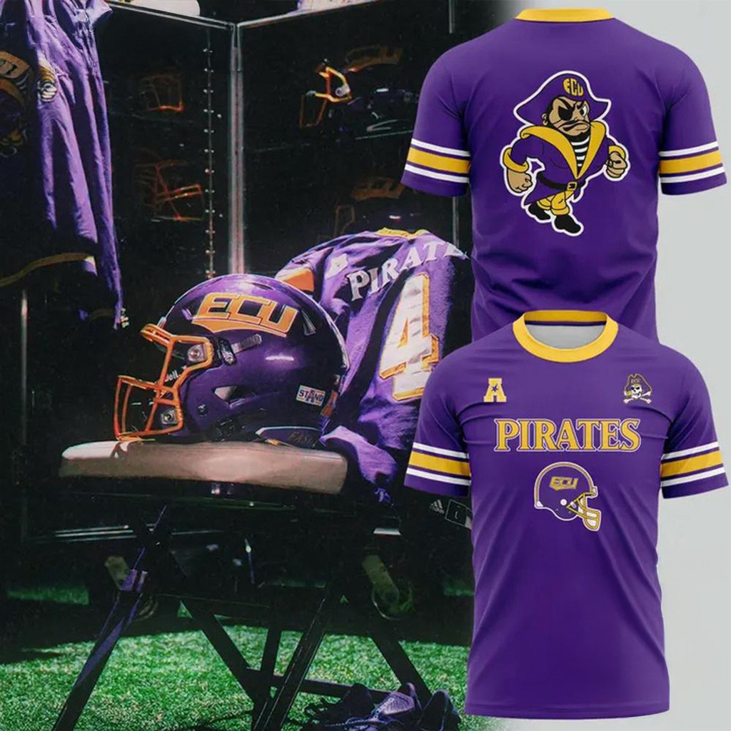 East Carolina Pirates Football Classic Homecoming 2025 T-Shirt Pirates Merch Fans Gifts-1