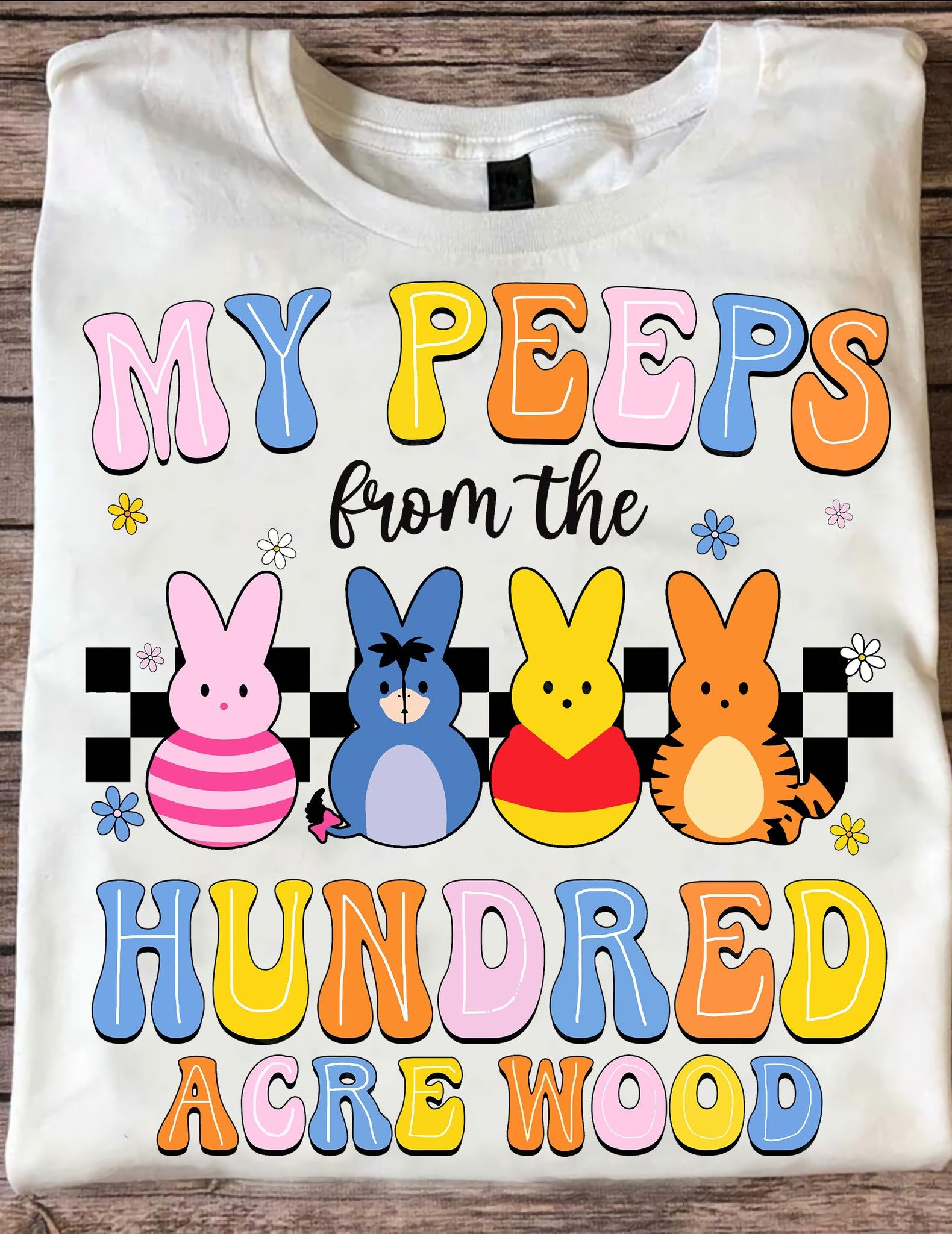 Easter Bunny Winnie The Pooh Shirt My Peeps From The Hundred Acre Wood Cute Easter Gifts-1