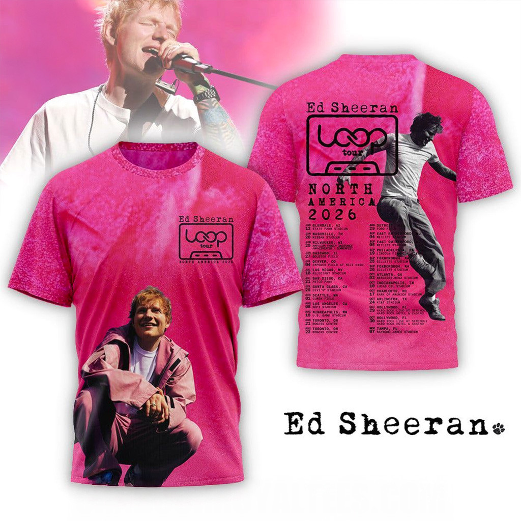 Ed Sheeran North America 2026 T-Shirt Fan Merch Christmas Gifts For Girlfriend-1