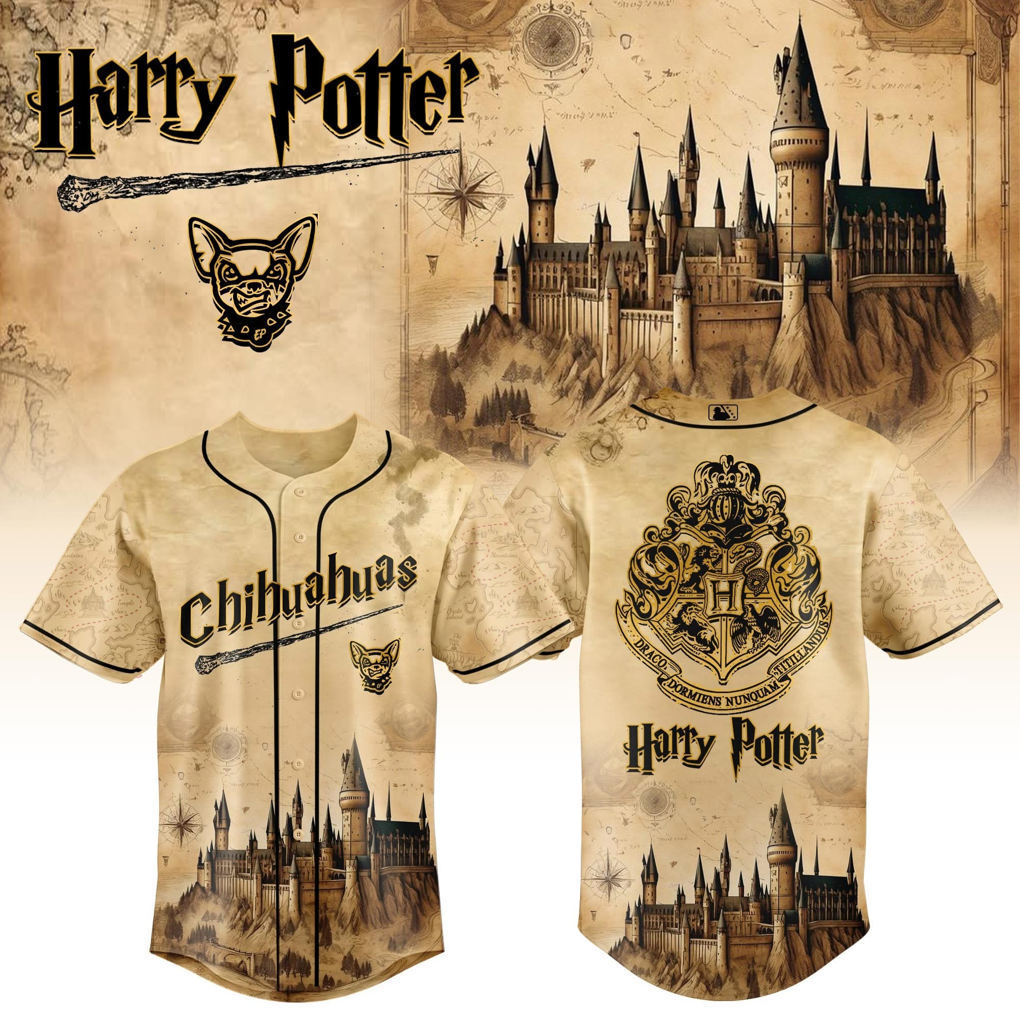 El Paso Chihuahuas x Harry Potter Night 2025 Jersey Best Gifts For Baseball Lovers Fans-1