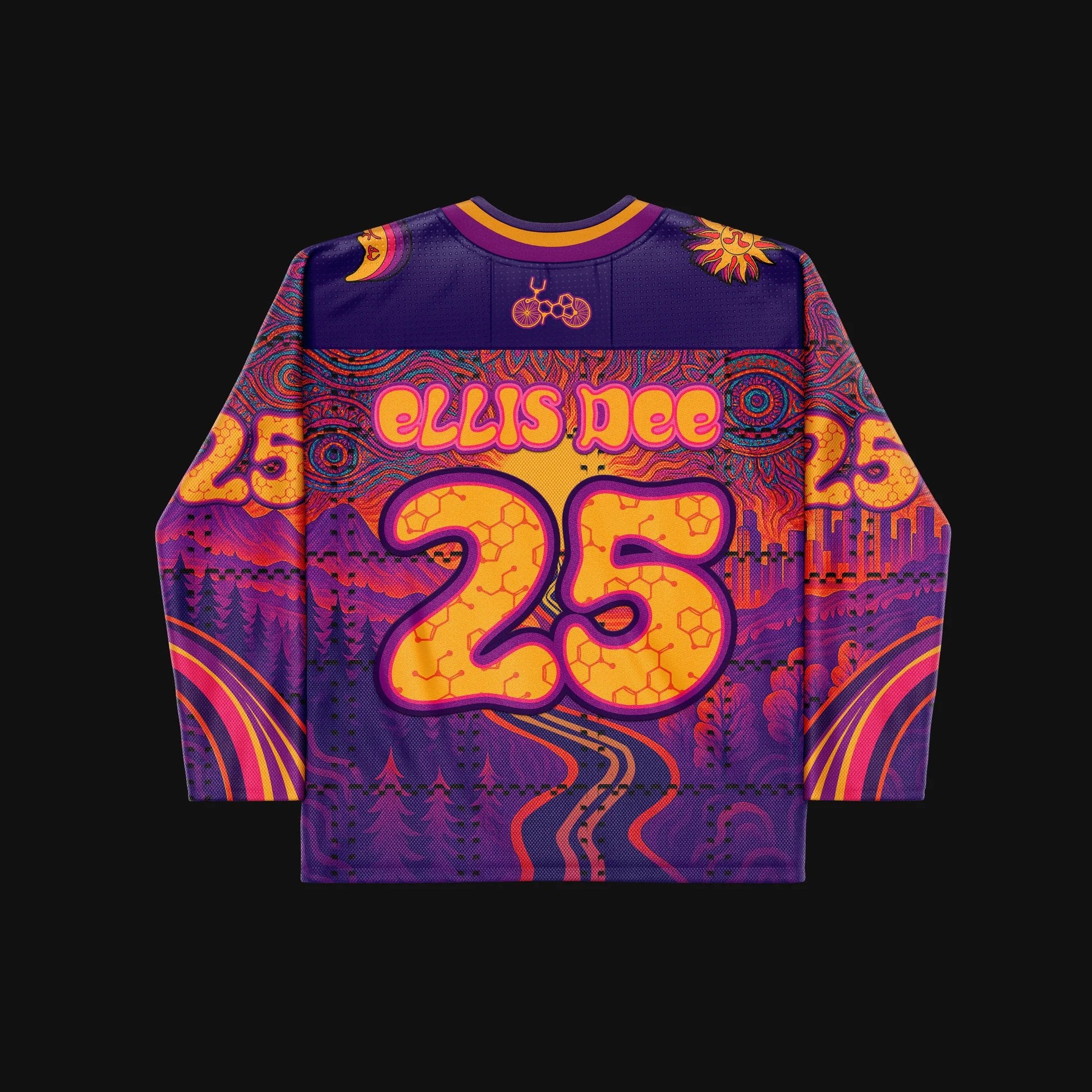 Ellis Dee 25 Rainbow Road Hockey Jersey Trippy Jersey Gifts For Husband Gifts For Besties-1