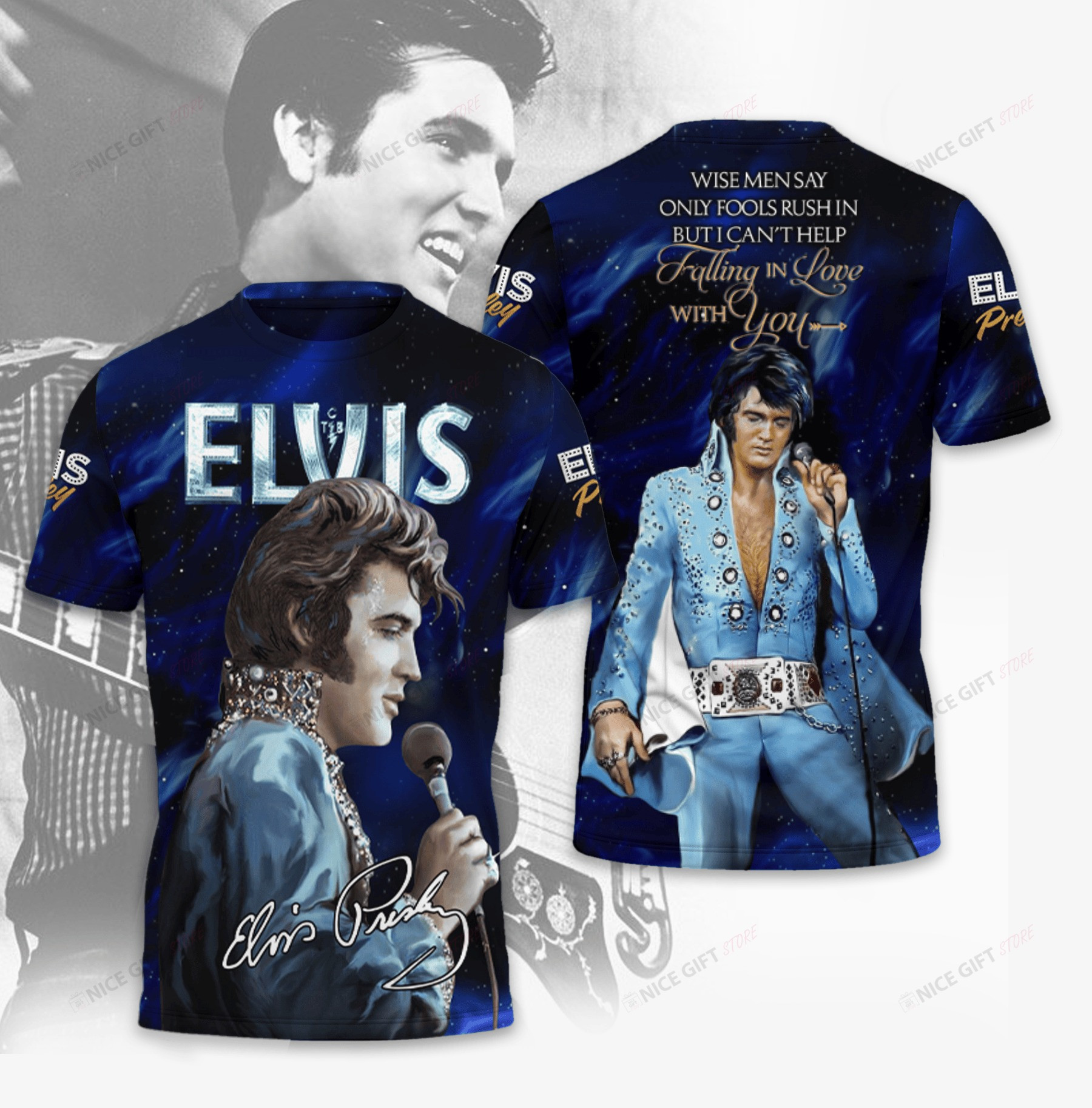 Elvis Presley Falling In Love With You T-Shirt Honor Elvis Presley Week Best Gifts For Fans-1
