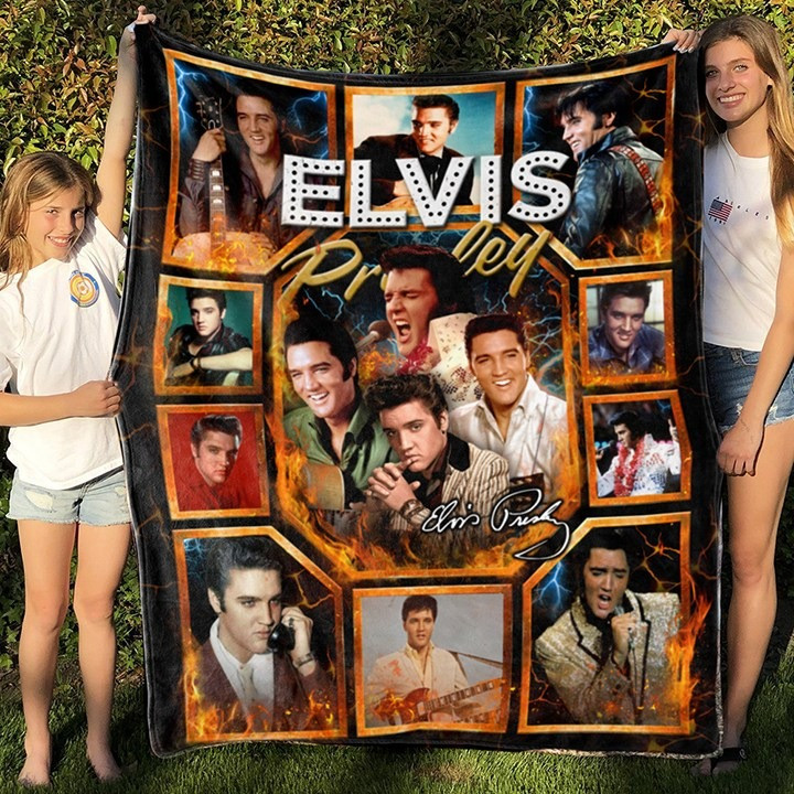 Elvis Presley Fleece Blanket Signature Merchandise Unique Gifts For Elvis Fans For Him Her-1